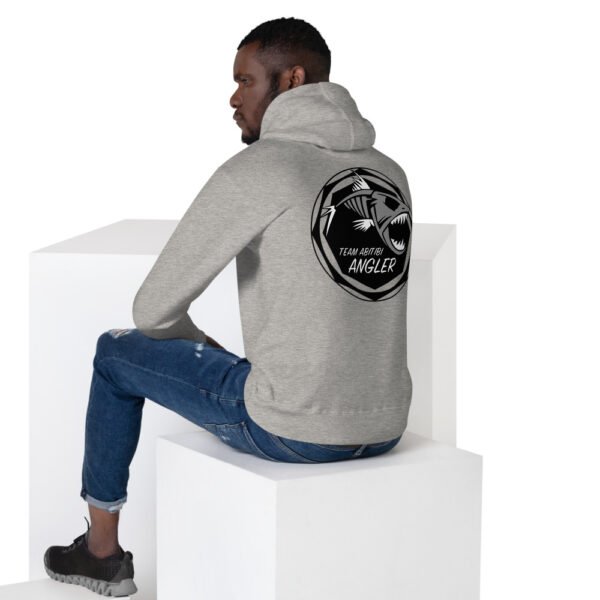 Sweat à Capuche Unisexe avec logo gris avant et arrière – Image 9