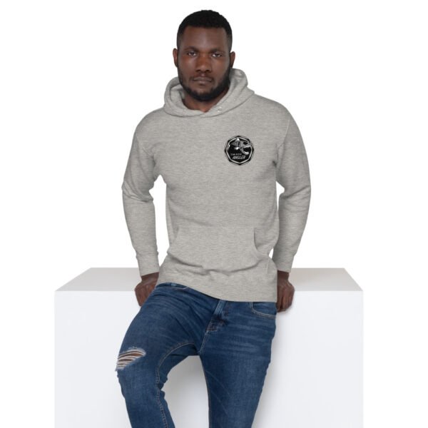 Sweat à Capuche Unisexe avec logo gris avant et arrière – Image 8