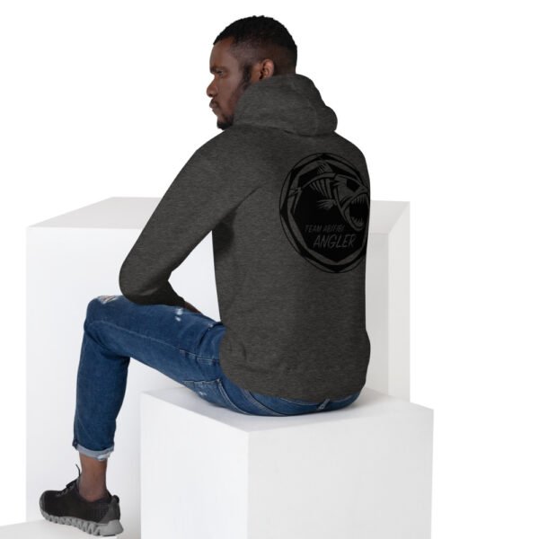 Sweat à Capuche Unisexe avec logo noir avant et arrière – Image 6