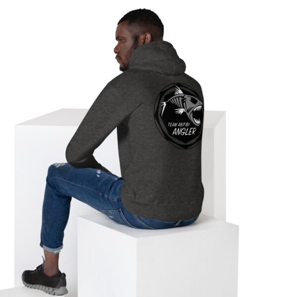Sweat à Capuche Unisexe avec logo gris avant et arrière – Image 7