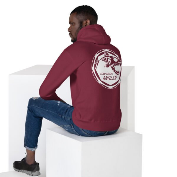 Sweat à Capuche Unisexe avec logo blanc avant et arrière – Image 6
