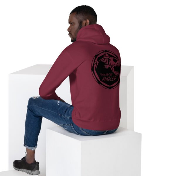 Sweat à Capuche Unisexe avec logo noir avant et arrière – Image 4