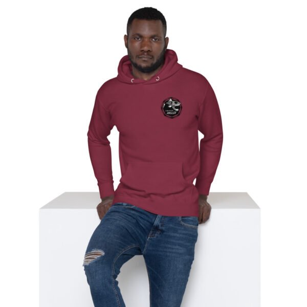 Sweat à Capuche Unisexe avec logo gris avant et arrière – Image 4