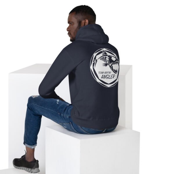 Sweat à Capuche Unisexe avec logo blanc avant et arrière – Image 4