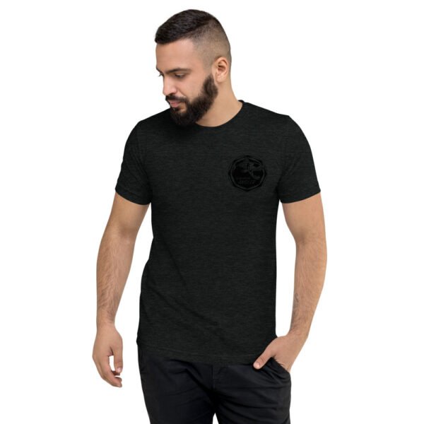 T-shirt à Manches Courtes avec logo Noir avant et arrière – Image 2